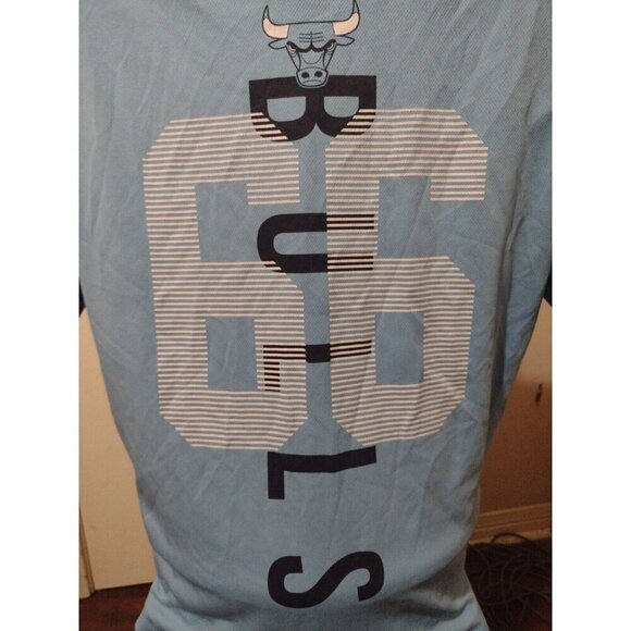 Chicago Bulls NBA Baseball Jersey Large L Light Blue #66 Rare Color To Find - Picture 6 of 10